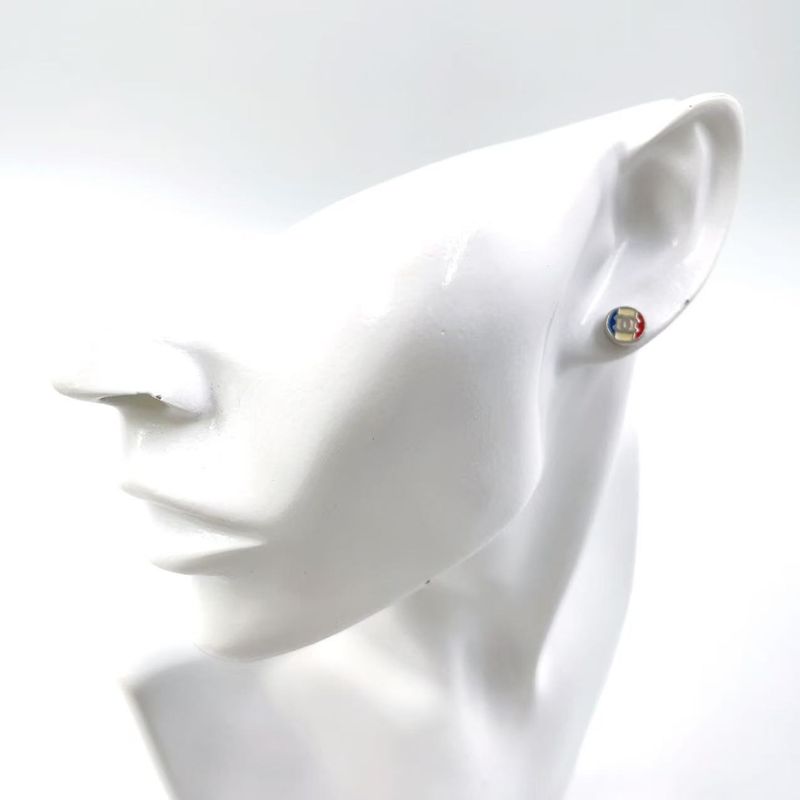 Chanel Coco Mark Sv925 Earrings Silver