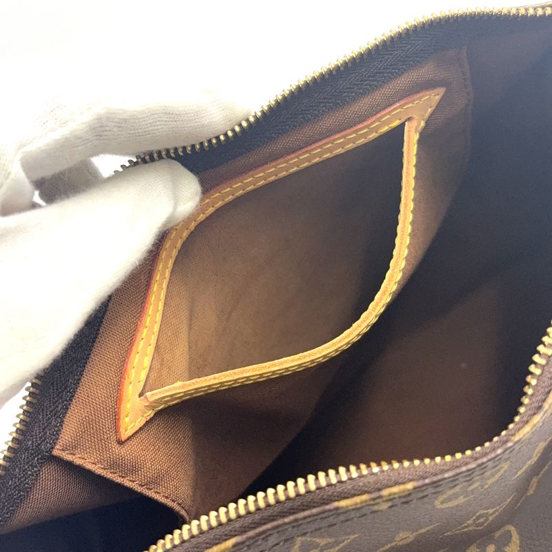 Louis Vuitton Speedy 30 Monogram Leather X PVC Brown Handbag Gold M41526