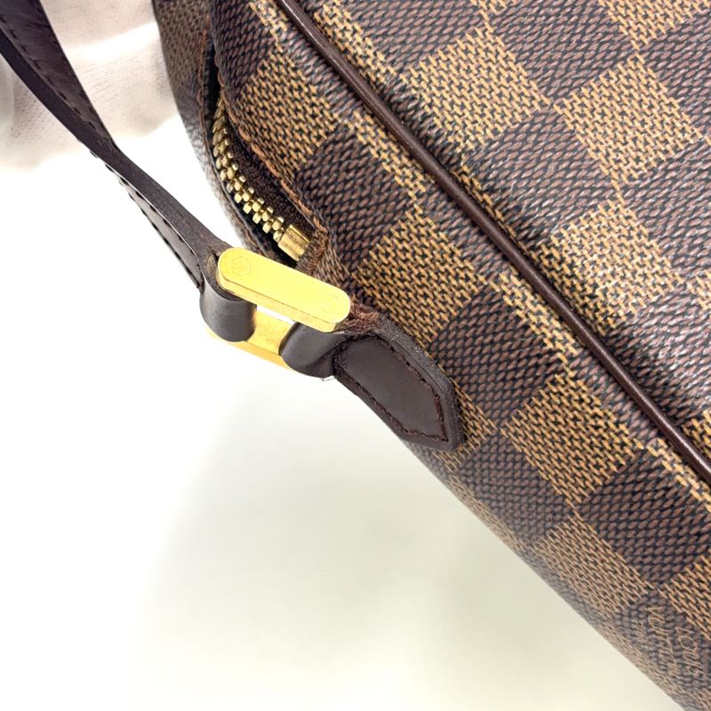 Louis Vuitton Ipanema PM Damier Ebene Damier Ebene Leather × PVC Brown Shoulder