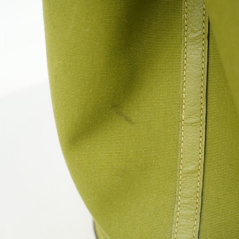 Hermes Tote Bag Garden Party MM Toile Officier Anise Green/cobalt □J Engraved