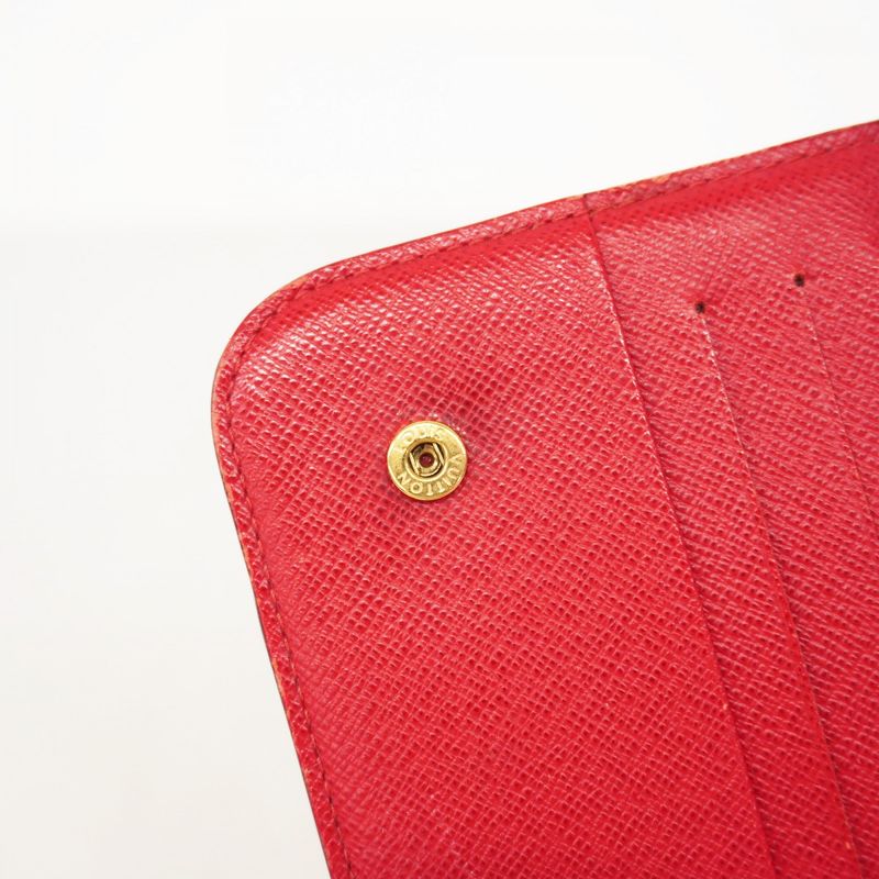 Louis Vuitton Long Wallet Monogram Portefeuille Antholite M60250 Rouge Ladies