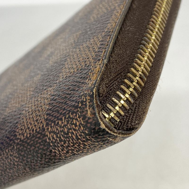 Louis Vuitton Long Wallet Damier Zippy Wallet N60015 Ebène Men Women Unisex