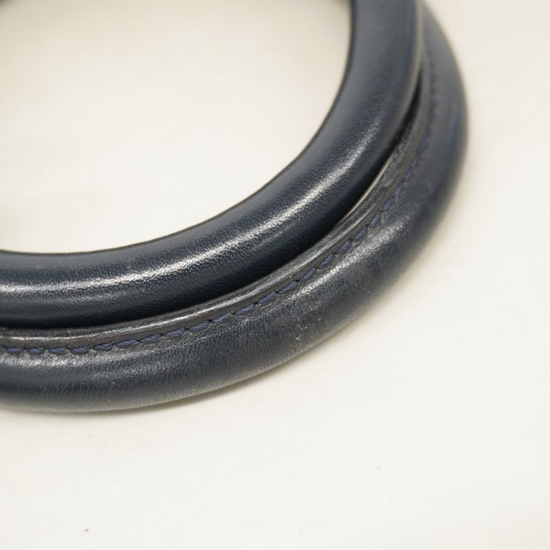 Christian Dior Handbag Trotter Canvas Navy Gold Hardware Women