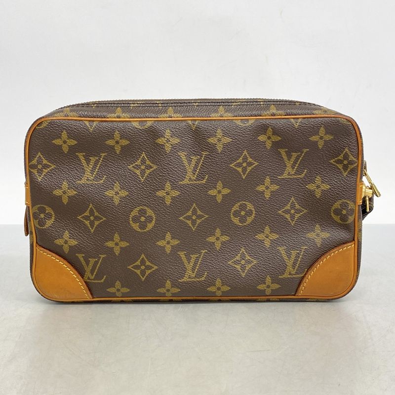 Louis Vuitton Clutch Bag Monogram Marly Dragonne GM M51825 Brown Men's