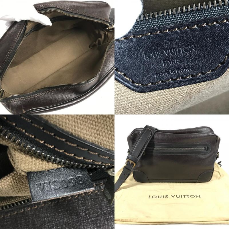 Louis Vuitton Shoulder Bag Reporter M95791 Utah Leather Cafe Brown