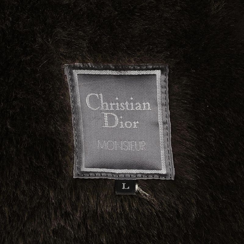 Christian DIOR Mouton Coat Jacket Tailored Coat Other Coat Sheepskin Brown Men's