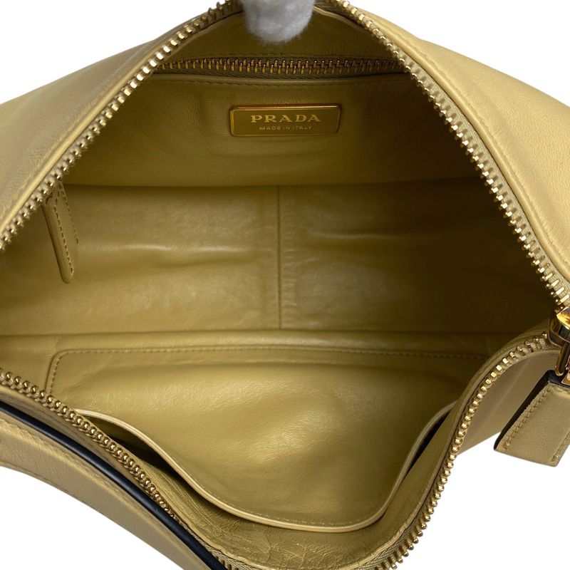 Prada Emme Medium Shoulder Bag One Shoulder Bag Leather Yellow 1bc229 Women