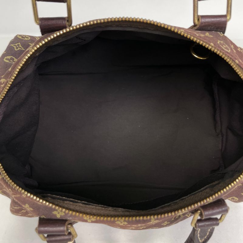 Louis Vuitton Speedy 30 Boston Bag Handbag Monogram Mini Lin Ebène M95224 Women