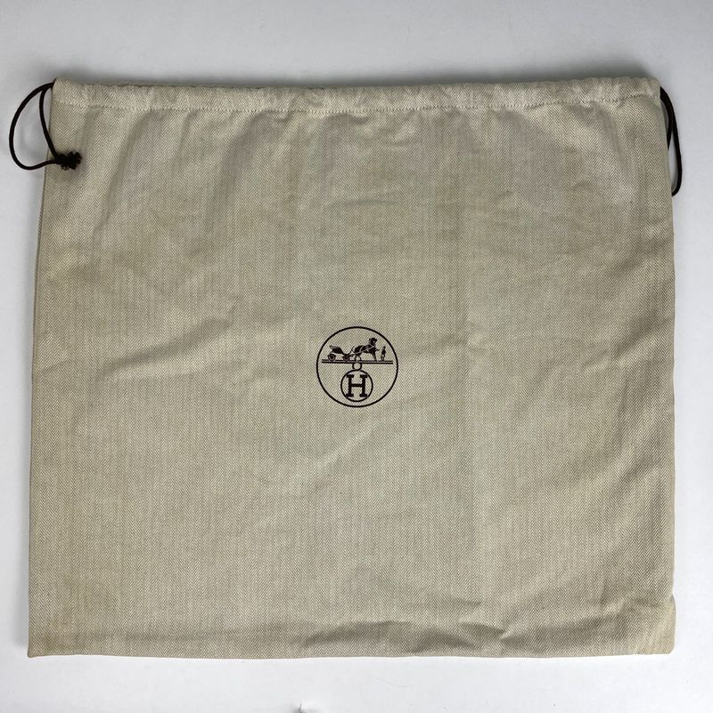 Hermes Troca Horizontal MM Handbag Tote Bag Canvas Black Women