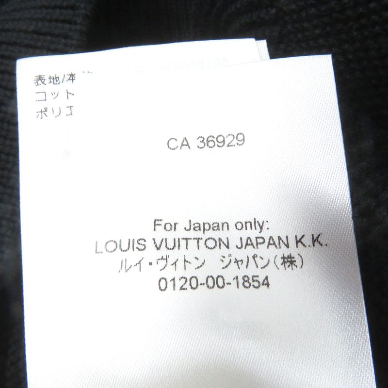 Louis Vuitton 24SS Damier Crew Neck Long Sleeve Knit Sweater Black M Made In