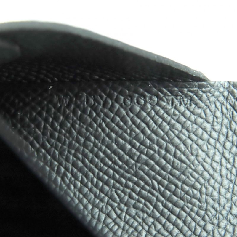 Hermes Calvi Duo Black Vaux Epson Coin Purse Coin Case Engraved W With Box Made