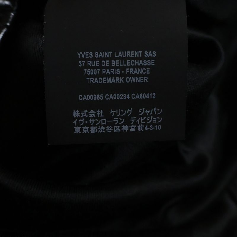 Saint Laurent Paris 20SS Opera Wash Leather Zip-up Trucker Jacket Black 611050