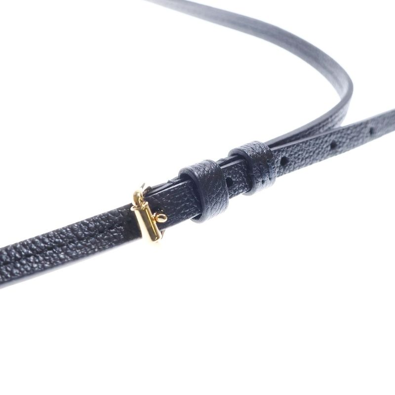 Louis Vuitton Monogram Empreinte Double Zip Shoulder Bag Black Leather M80787