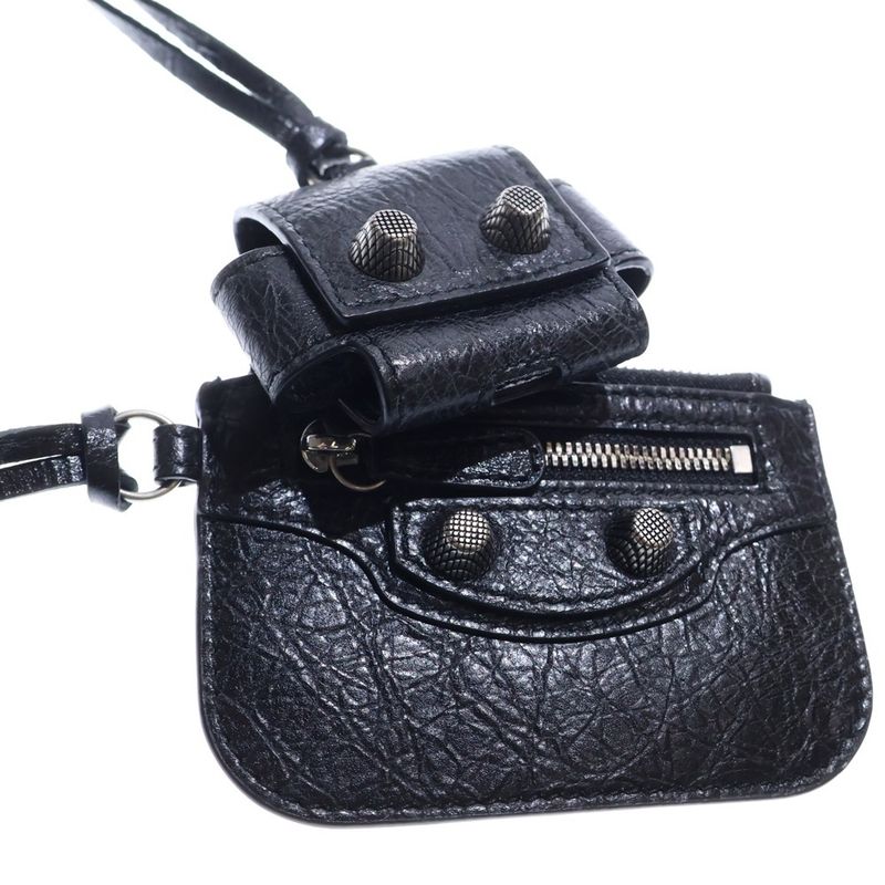 Balenciaga Le Cagor XS Shoulder Bag Mini Bag Black Leather 719082 Silver