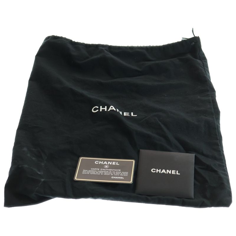 Chanel Cambon Line Small Quilted Tote Handbag Mini Bag White And Black Leather