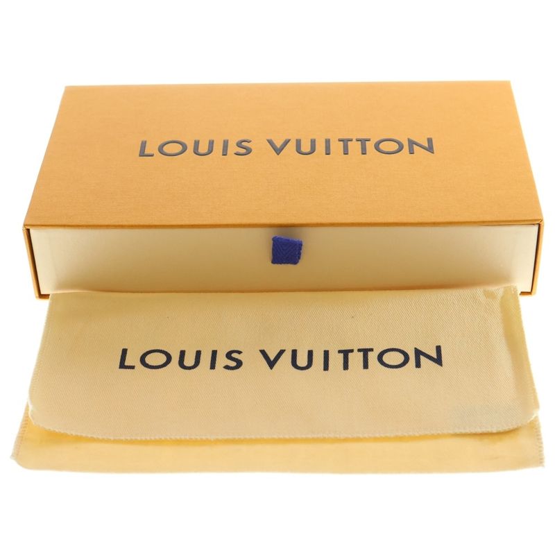 Louis Vuitton Monogram Portefeuille Brazza Taiga Llama Lemon Yellow PVC M14131