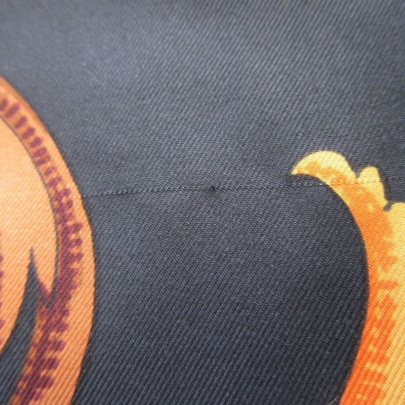 Good Herms Hermes Twill Raine Silk Knit Short Sleeve Polo Shirt Blouse M Size