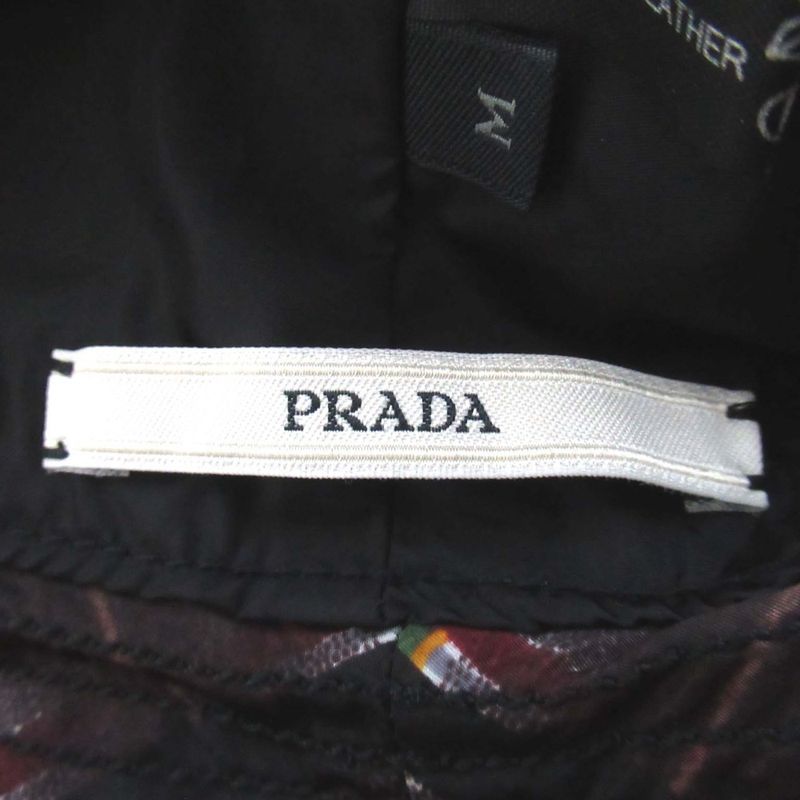 Prada Checked Nylon Bucket Hat Size M Purple Women's Used Used