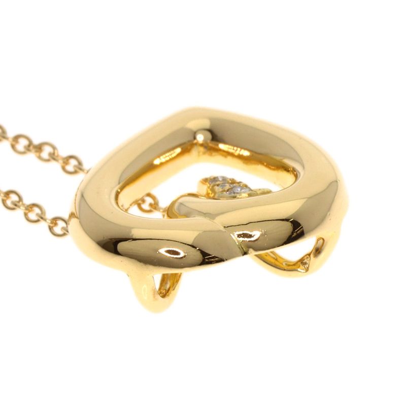 Tiffany & Co Heart Diamond Necklace 18K Yellow Gold Ladies