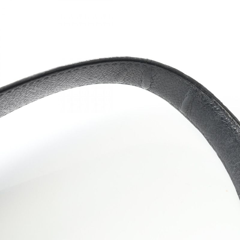 Bulgari Bvlgari Shoulder Bag Black Leather Oval One Shoulder Women Used B