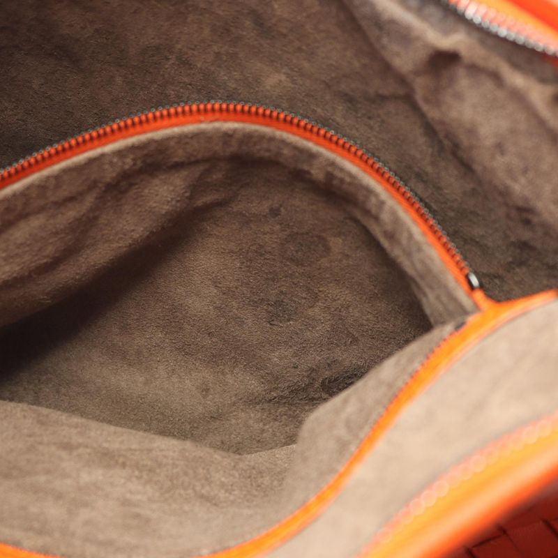 Bottega Veneta Shoulder Bag Veneta Bag Intrecciato 115653 Orange Leather