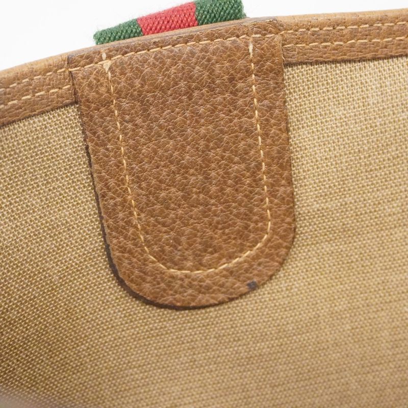 Gucci Tote Bag GG Supreme/sherry Line 39 02 003 PVC Brown Gold/silver Hardware