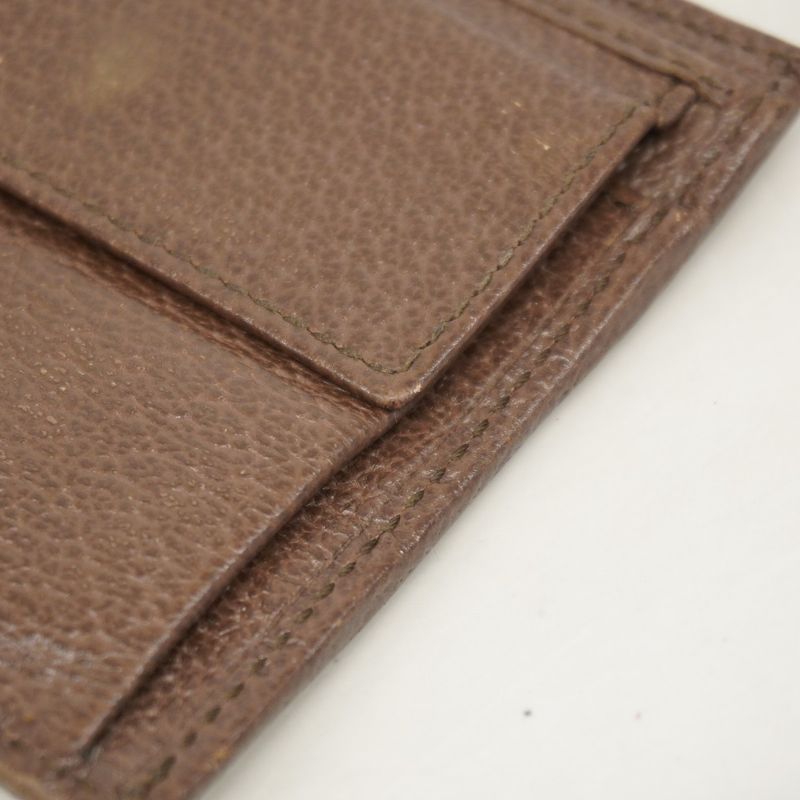 Gucci Wallet Ophidia 597609 PVC Brown Gold Hardware Men's