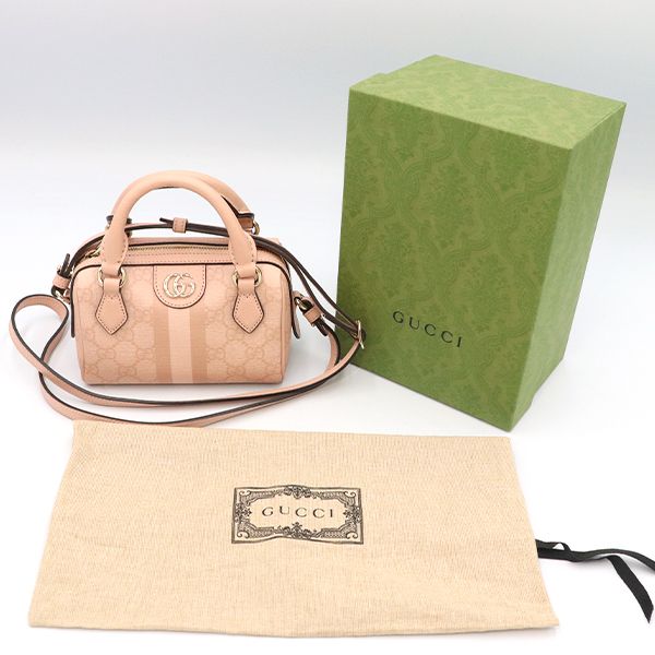 Gucci Pink GG Supreme GG Ophidia 2way Mini Bag 781490 Ladies 40000018010043
