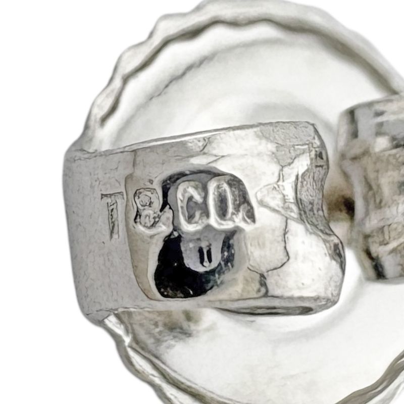 Tiffany & Co Open Heart Earrings Pt950platinum Ladies Tiffany & Co Used Tiffany