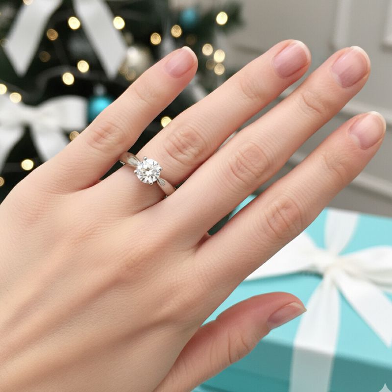 0.28ct/tiffany & Co Tiffany & Co Harmony 1P Diamond Ring And Ring/pt950-3.5g/8/#