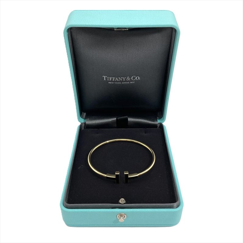 Tiffany & Co Tiffany & Co T Wire Black Onyx Bracelet 18K Yellow Gold 8.0g
