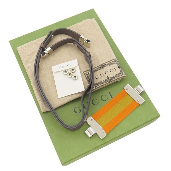 Gucci 2way Bag Micro GG Supreme Canvas Leather Beige and Ebony Silver Hardware