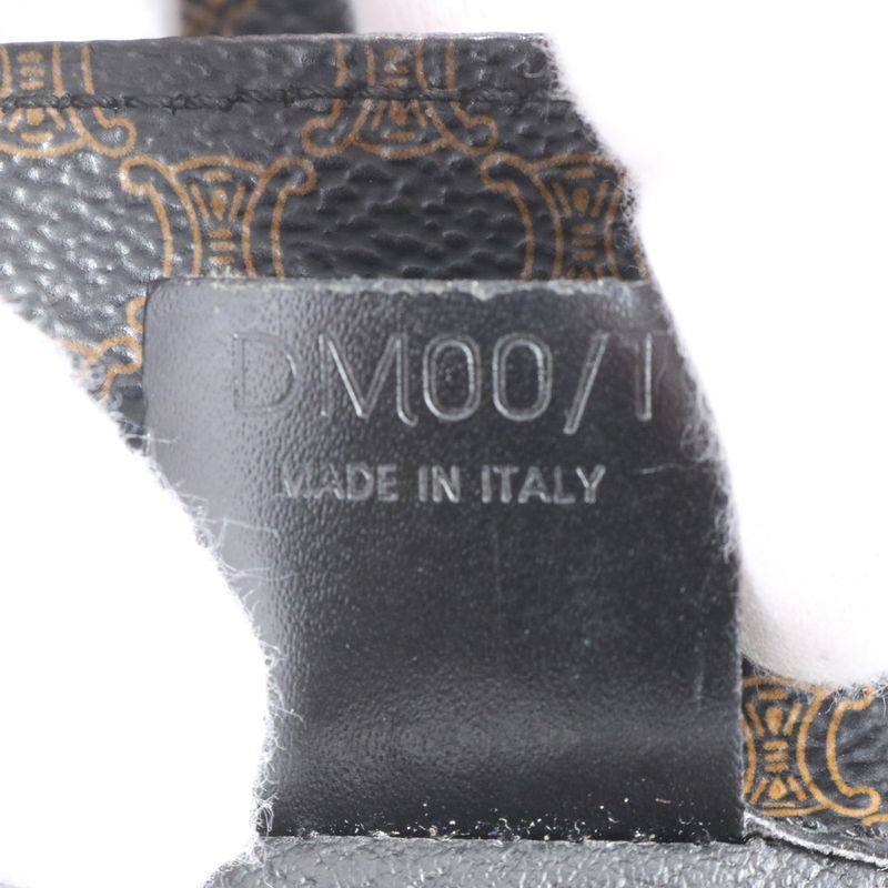 Celine Macadam Leather Backpack Sac Backpack Black Gold Hardware Women's CEE