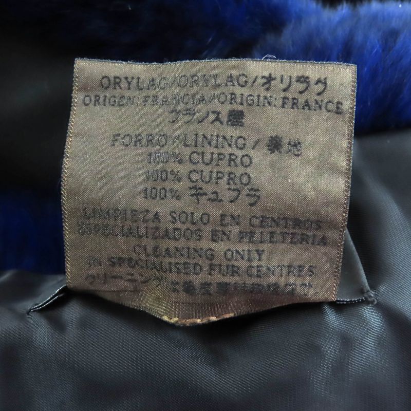 LOEWE Orillag Fur Lined Scarf With Logo Black Purple Genuine