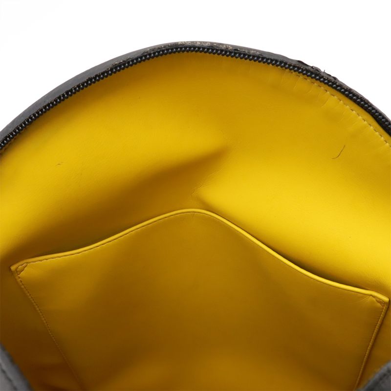 Fendi Zucca Pattern Backpack Sac PVC Leather Khaki Brown Black Yellow Silver