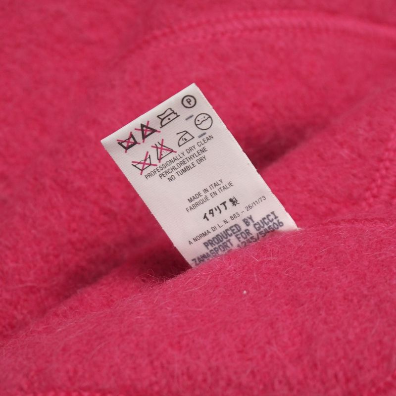 Gucci Vintage Jacket Zamasport GG Button Alpaca Blend Stand Collar Made In