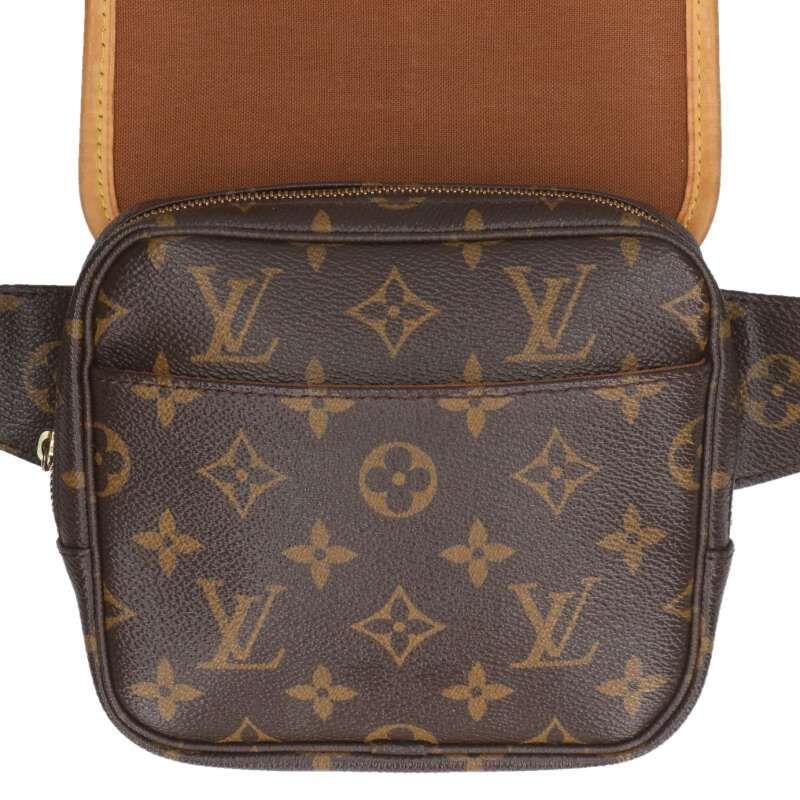 Louis Vuitton M40108 Bum Bag Boss Fall Monogram Canvas Shoulder Bag Men's