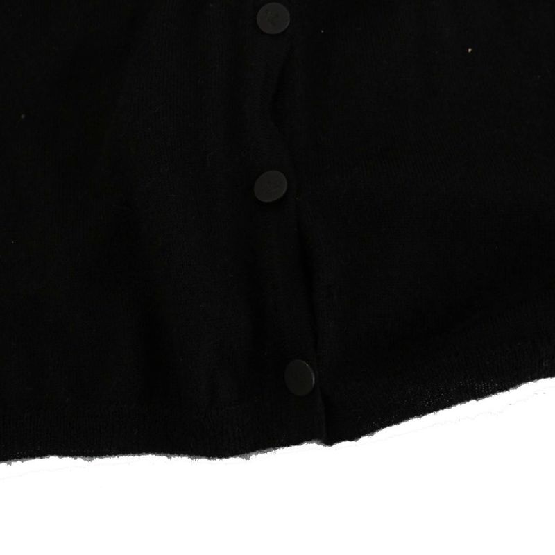 Gucci Ensemble Knit Long Sleeve Cardigan Sleeveless V Neck Cashmere S Black