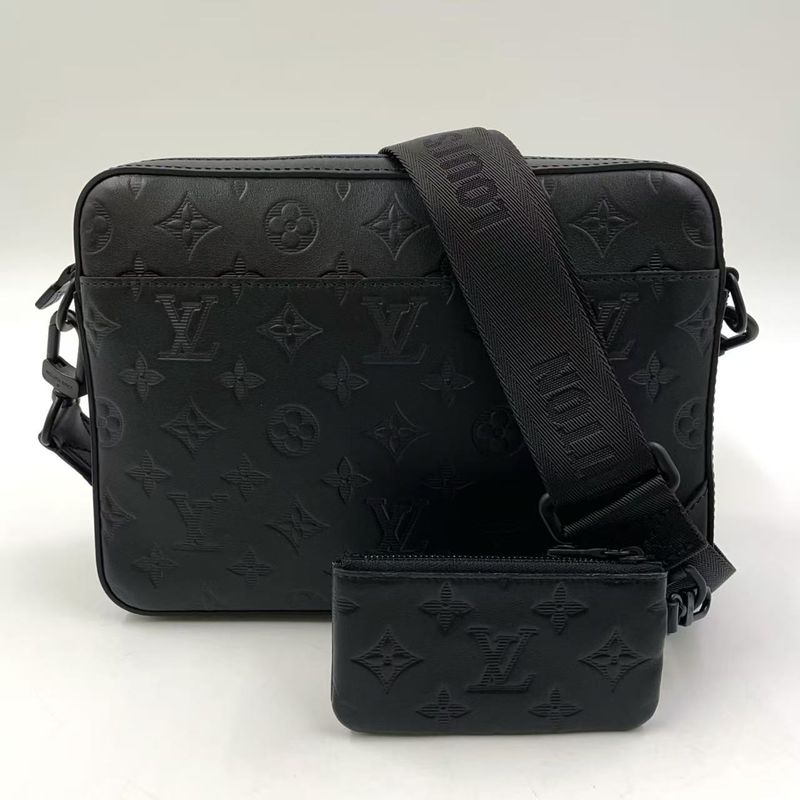 Louis Vuitton Duo Messenger Monogram Shadow Monogram Shadow Noir Black RFID