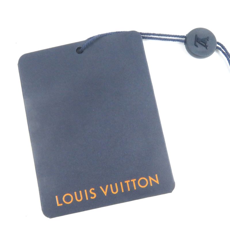 Louis Vuitton 2023 LV Logo All Over Padded Knit Jacket Blouson Blue Black XXL