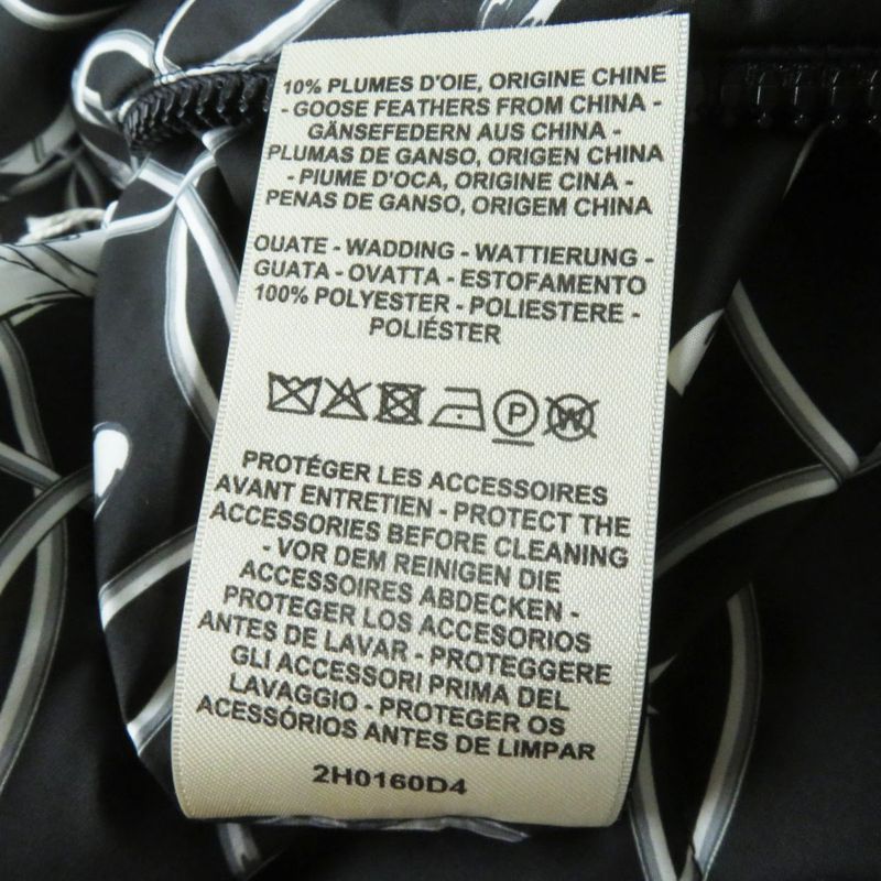 22 Hermes 2h0160d4 Women's Feather Canvas Quilted Reversible