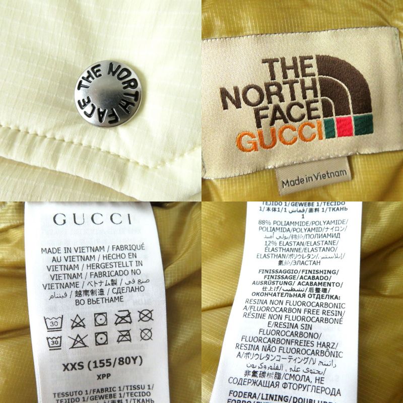 Beautiful Gucci X The North Face Gucci 663735 Padded Jacket With Hood Ivory XXS