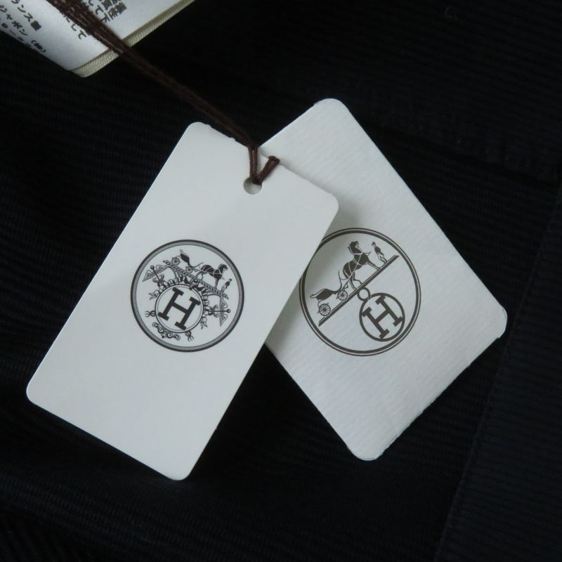 Hermes 2022 ROBE Portefeuille Leather Used Long Length Gilet Vest/dress