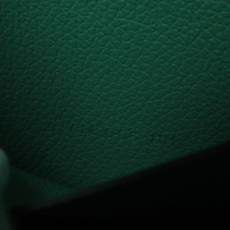 Hermes Lurie Slim Compact Wallet/wallet Evercolor Mint Gold Hardware
