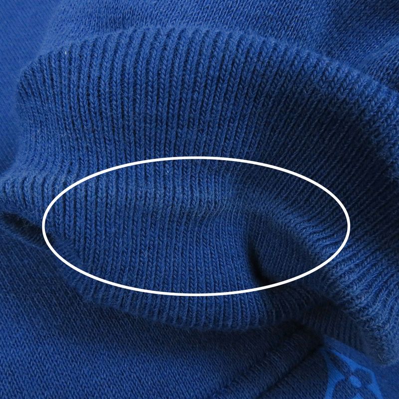 Louis Vuitton 22AW Monogram Pullover Hoodie Blue XS Made In Italy