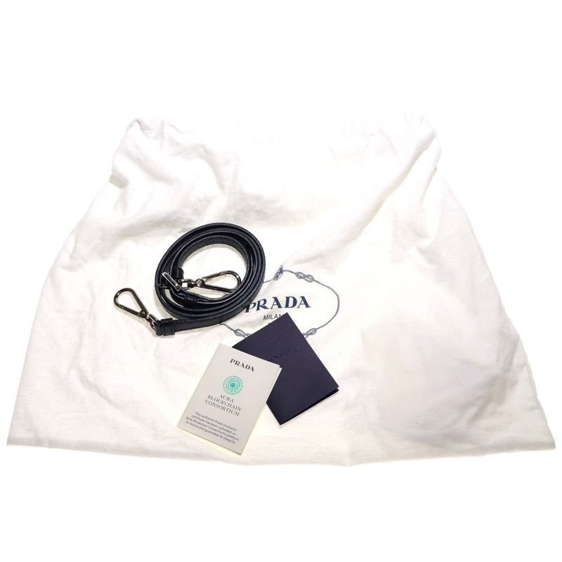 Prada Vitterodino Soft Leather Mini Shoulder Bag Black Leather 1bh191