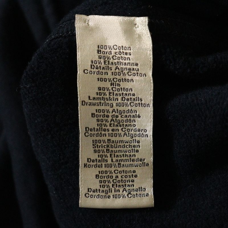 Hermes Leather Patch Stitch Design Pullover Sweatshirt Hoodie Navy