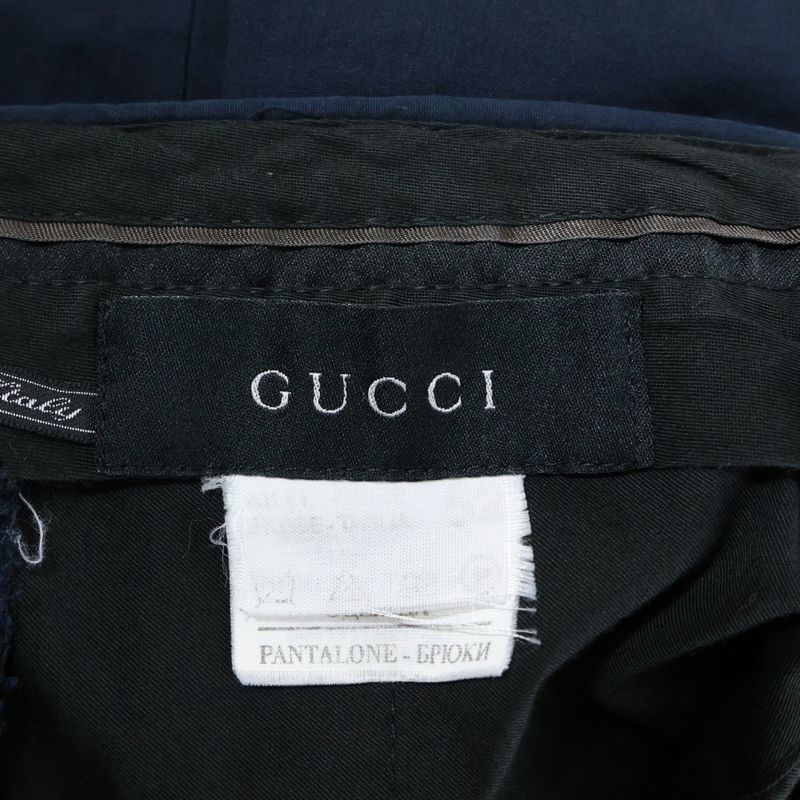 Gucci Cotton Slack Pants Navy