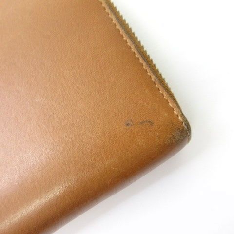 Loewe Long Wallet Round Zipper Leather Brown