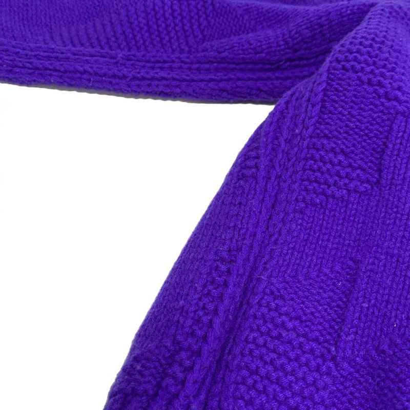 Hermes Size 40 M Women's College Small Fit Knit Purple Wool